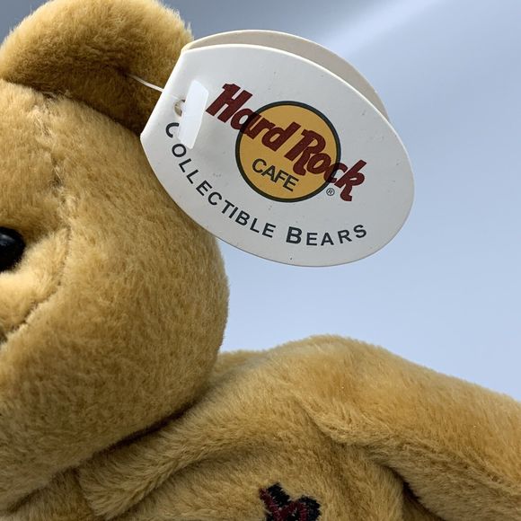 Hard Rock Cafe Honolulu Isaac Beara 1st in series Plush Brown Beanie Bear - Picture 4 of 8